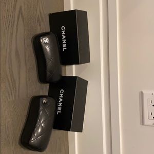 Chanel box and sunglasses case x 2